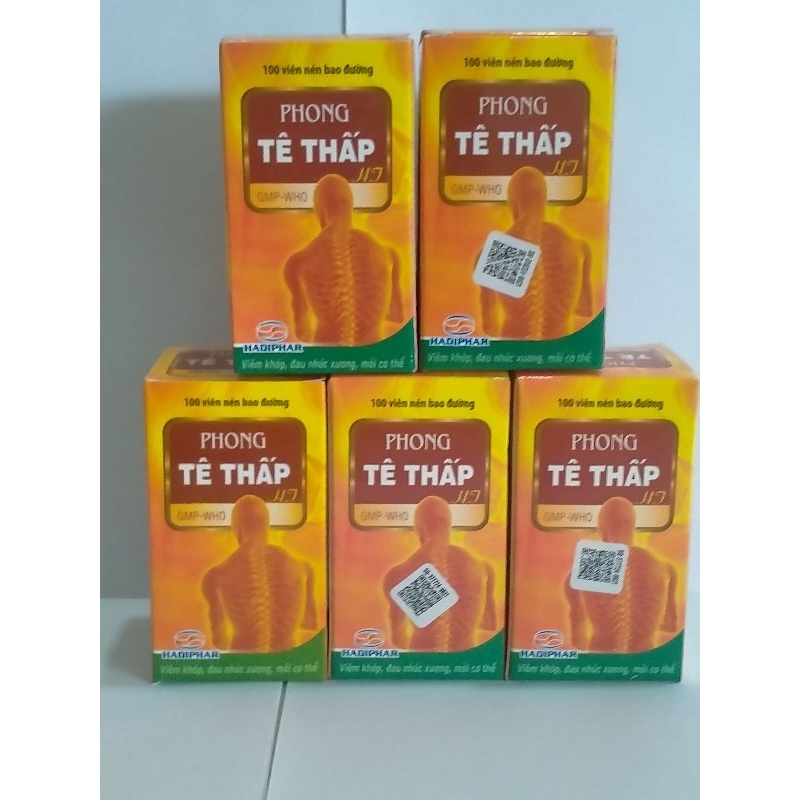 PHONG TÊ THẤP HADIPHAR Chai 100 viên nén bao đường