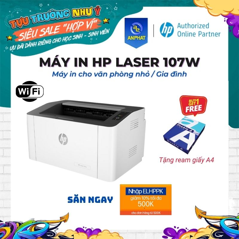 Máy in Laser đơn năng đen trắng HP 107A / 107W