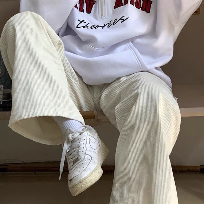 Quần Baggy Ống Rộng Suông Free Size chất Nhung Tăm Nam Nữ Unisex Thời Trang chính hãng Sogeum