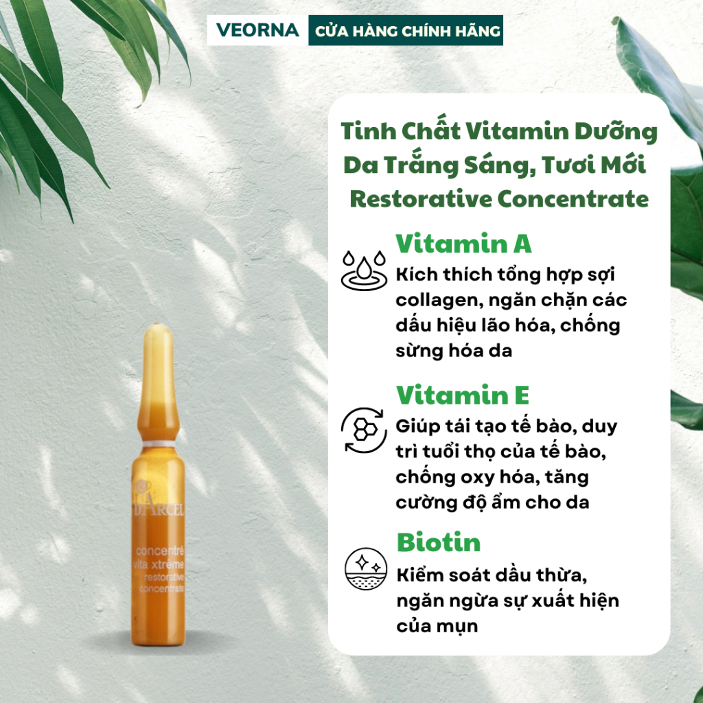 Tinh Chất Vitamin Dưỡng Da Trắng Sáng, Tươi Mới Jean D'Arcel Restorative Concentrate
