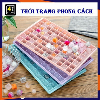 Khay làm đá viên kim cương 96 ô bằng silicon - khay đá viên - khuôn làm thạch, rau câu 96 lỗ cao cấp / khay đựng đá