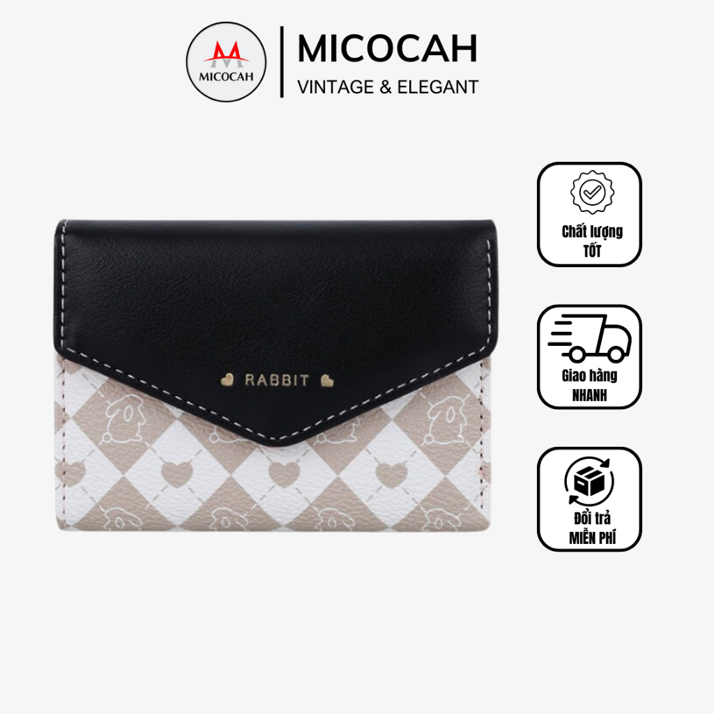 Ví nữ ngắn mini cầm tay TAILIAN đựng tiền da mềm cao cấp phối màu vintage cực đẹp giá rẻ TL54 - Micocah Mall