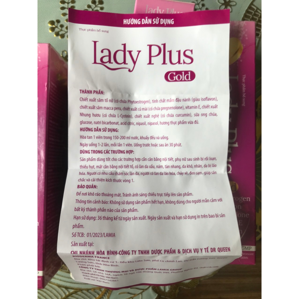 Viên sủi nở ngực LADY PLUS GOLD tăng size vòng 1 hồng nhũ hoa hiệu quả gấp 5 lần hộp 20 viên