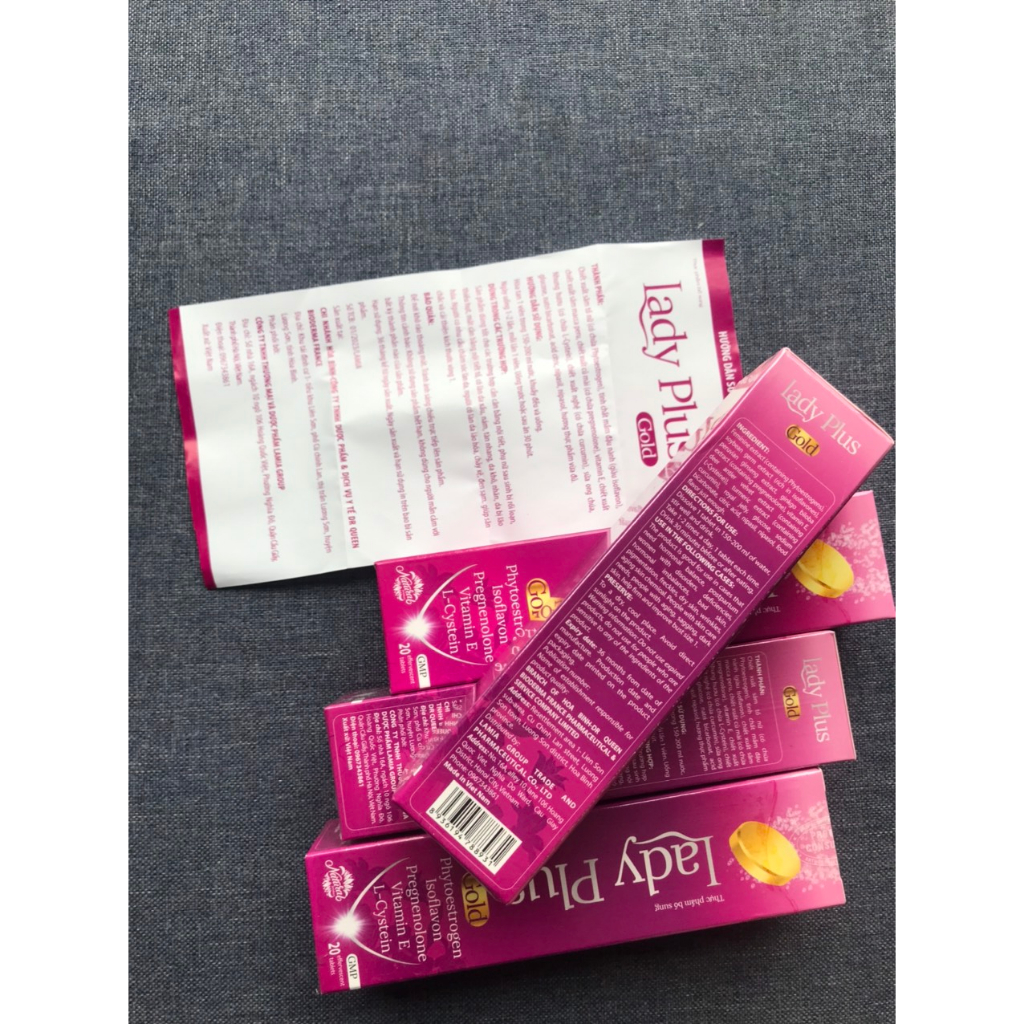 Viên sủi nở ngực LADY PLUS GOLD tăng size vòng 1 hồng nhũ hoa hiệu quả gấp 5 lần hộp 20 viên