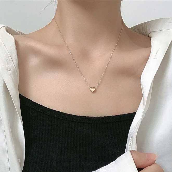 beautycoco🍊Vòng cổ ngắn mặt trái tim nhỏ đáng yêu thời trang cho nữ