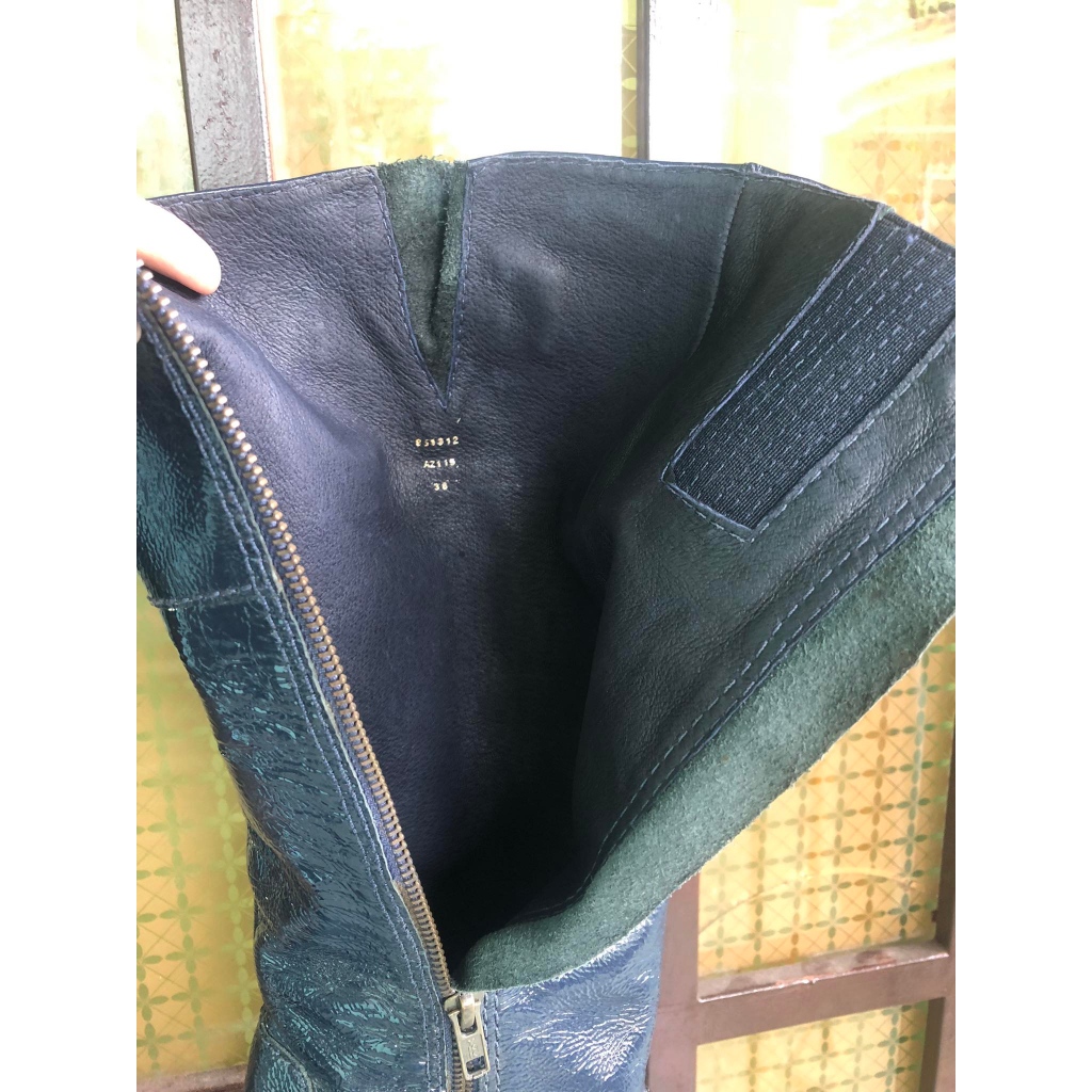 Boot da nữ cao cổ, hàng thrift _made in Brazil ,màu xanh lạ.