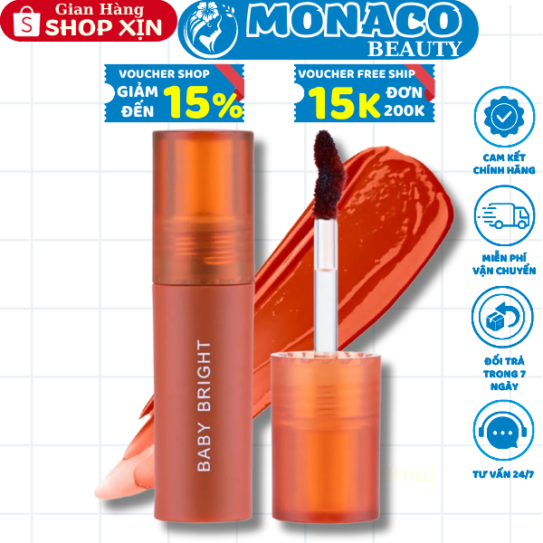 Son kem lì Baby Bright Sakura Lip & Cheek Velvet Cherry Blossom 2.4g bán chạy nhất thái lan