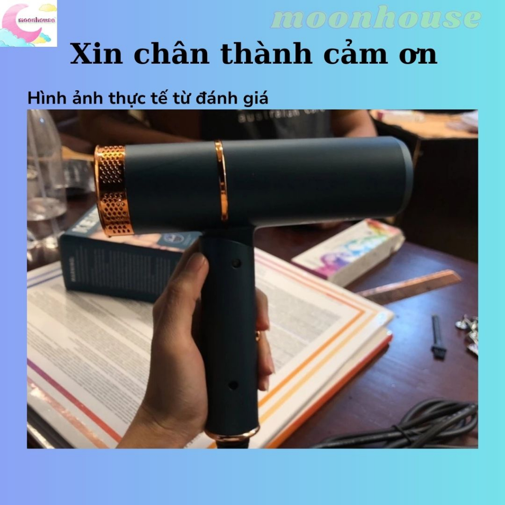 Máy sấy tóc Kemei 9825, máy sấy tóc mini công suất lớn chính hãng, 3 mức chỉnh nóng lạnh bảo vệ tóc, bảo hành 6 tháng