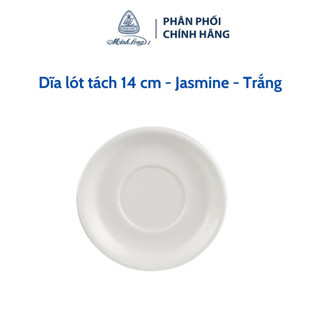 Dĩa lót tách 14 cm - jasmine - trắng - gốm sứ cao cấp minh long i