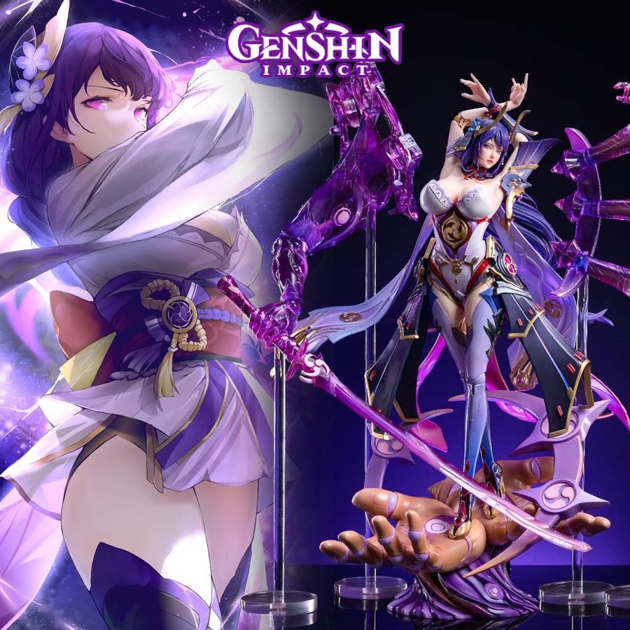 Mô hình Genshin Impact Raiden Shogun Beelzebul Xiao Zhongli Kamisato Ayaka (surprise gift) Figure trang trí Anime