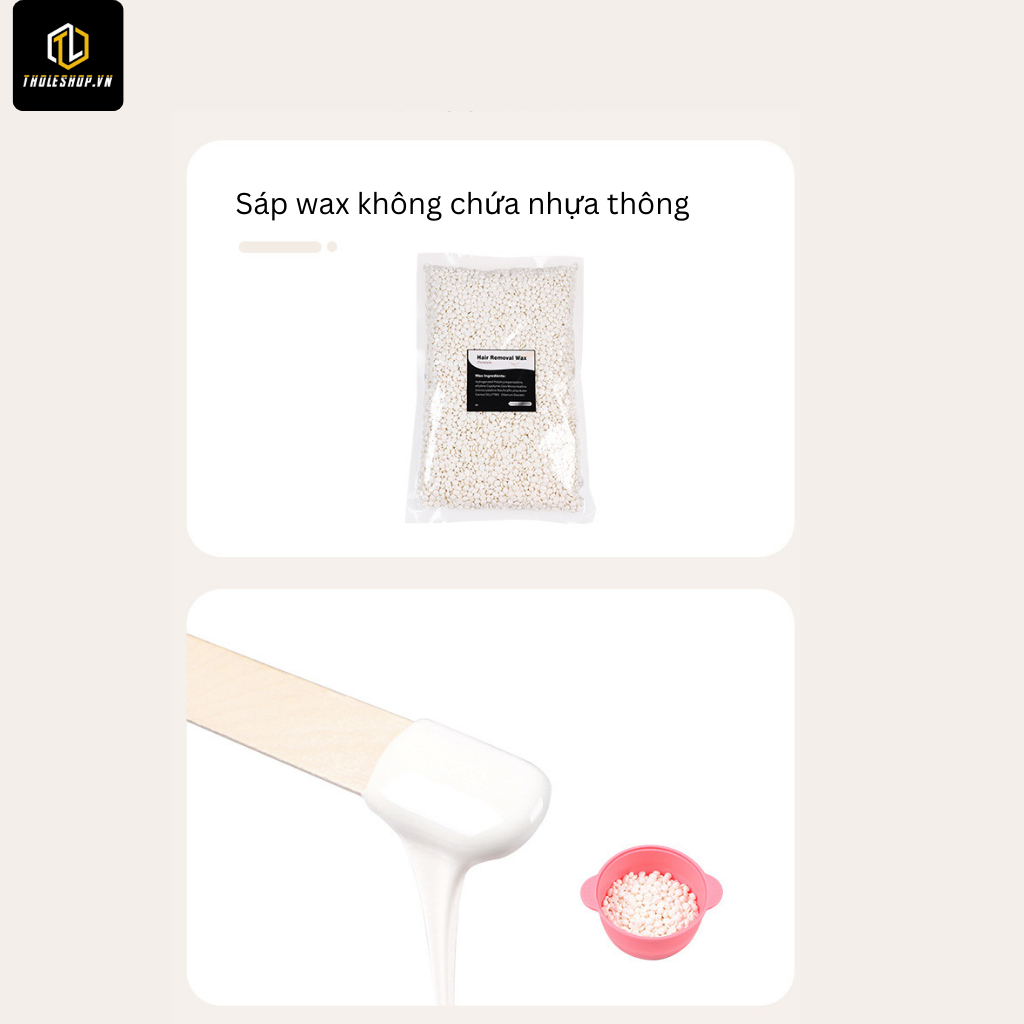 Sáp Wax Lông Sữa Dừa Siêu Bám Lông Dùng Cho Da Nhạy Cảm Tặng Que Tholeshop 1010