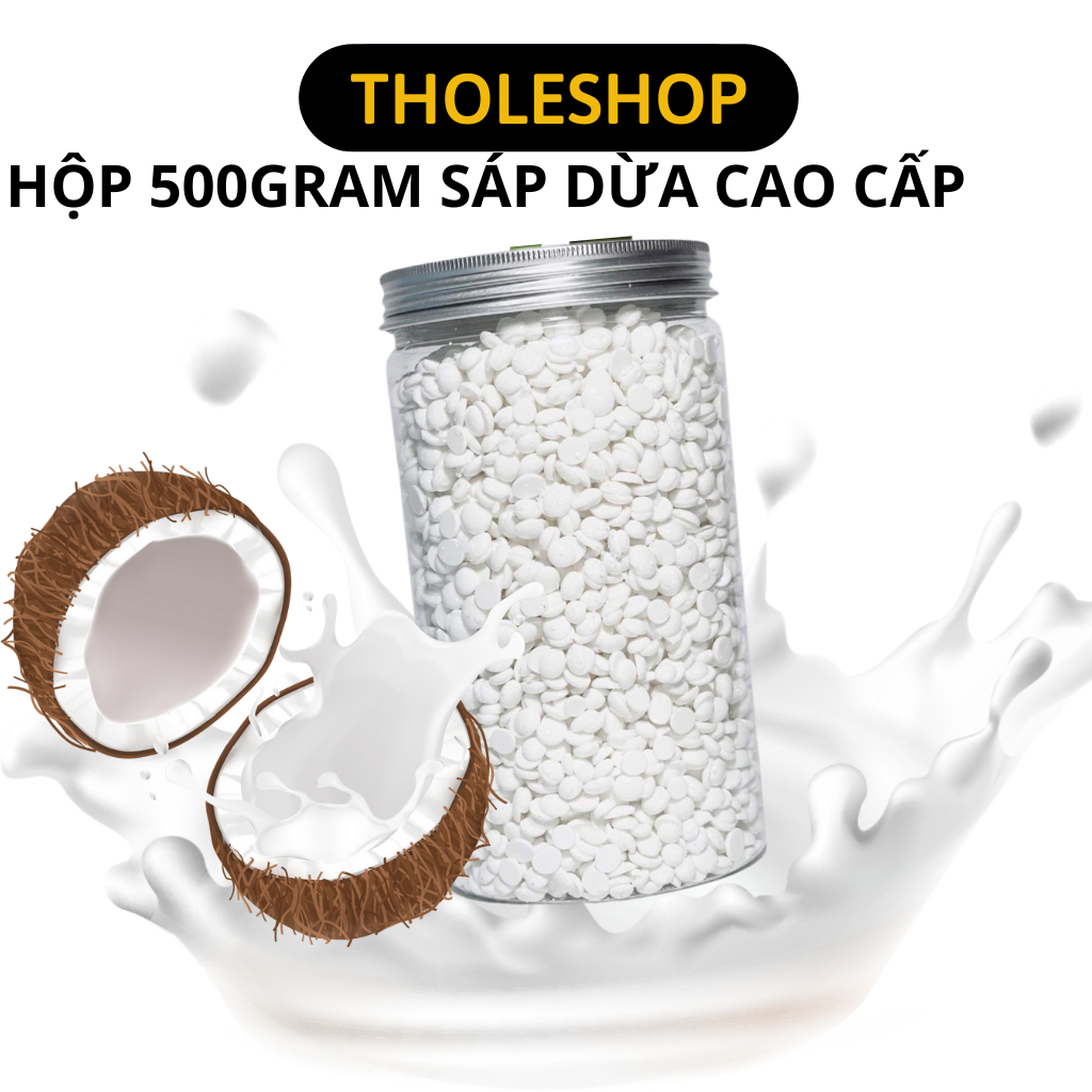 Sáp Wax Lông Sữa Dừa Siêu Bám Lông Dùng Cho Da Nhạy Cảm Tặng Que Tholeshop 1010