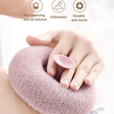 Bông Tắm Xơ Lưới MATXA, Siêu Tạo Bọt Tẩy Tế Bào Chết Có Kẹp Ngón Tay Tiện Lợi|HD96286