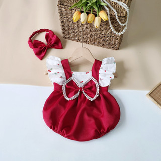 Bodysuit cho bé gái sơ sinh kèm turban chất liệu cao cấp ⚡ 𝗙𝗥𝗘𝗘𝗦𝗛𝗜𝗣 ⚡ Set body trẻ em thiết kế nơ to xinh xắn