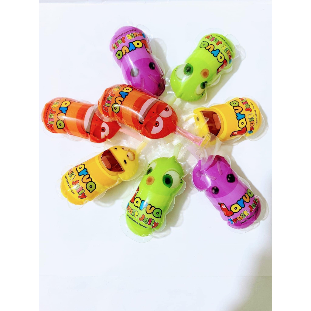 Thạch hoa quả hình con sâu Larva vui nhộn Headway 38gr x 20 cái