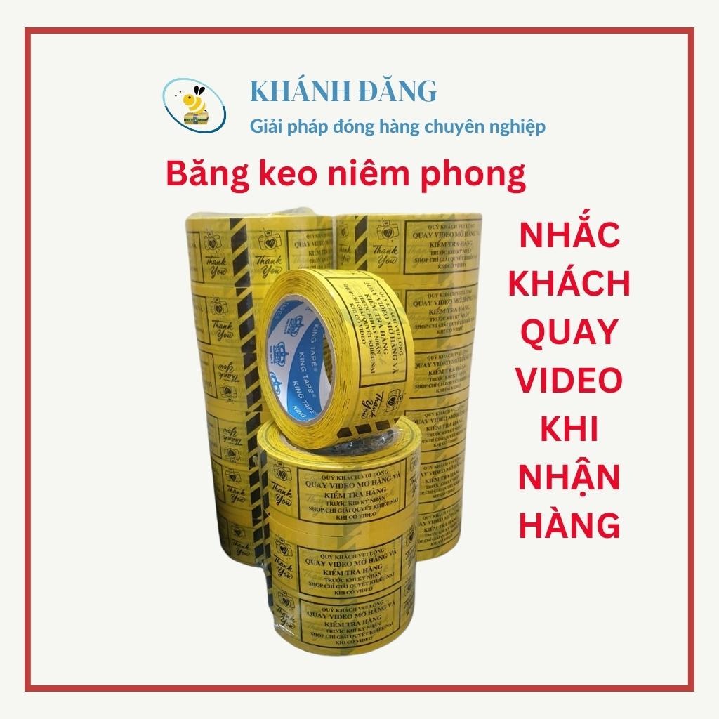 Băng keo sticker chữ QUAY VIDEO khi mở hàng băng dính sticker niêm phong gói hàng đẹp mắt ấn tượng