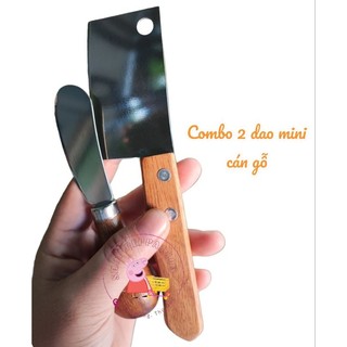 Combo 2 Dao đa năng mini cán gỗ