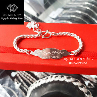 Lắc bạc ta cho bé hình đám mây, khắc theo yêu cầu