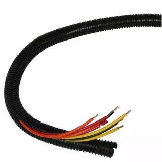 Ống ruột gà size to có rãnh luồn dây điện