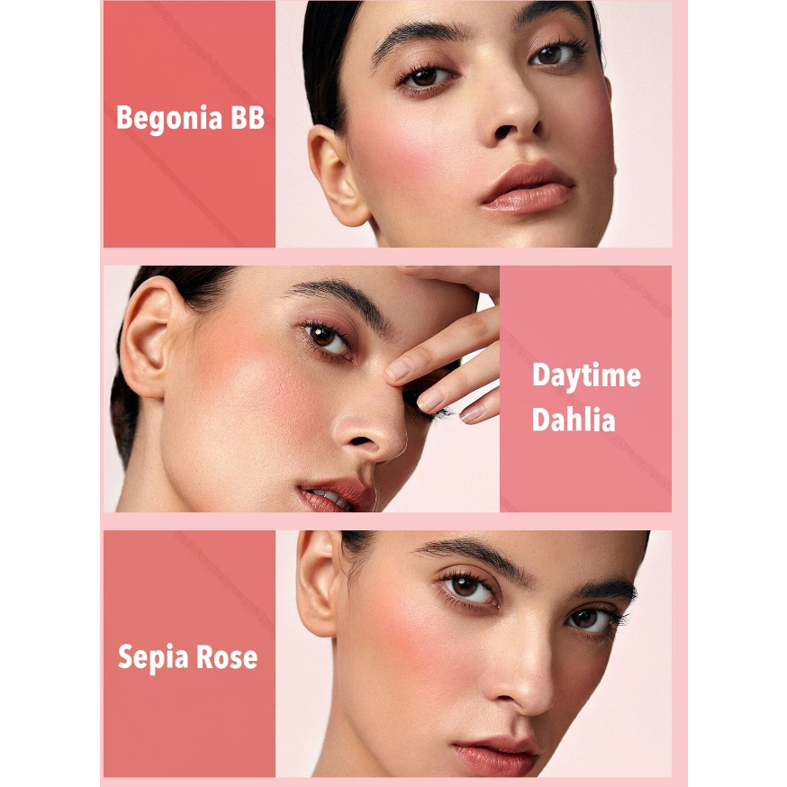 Phấn má hồng Sheglam, phấn má hồng 6 ô dạng nén màu hot trend