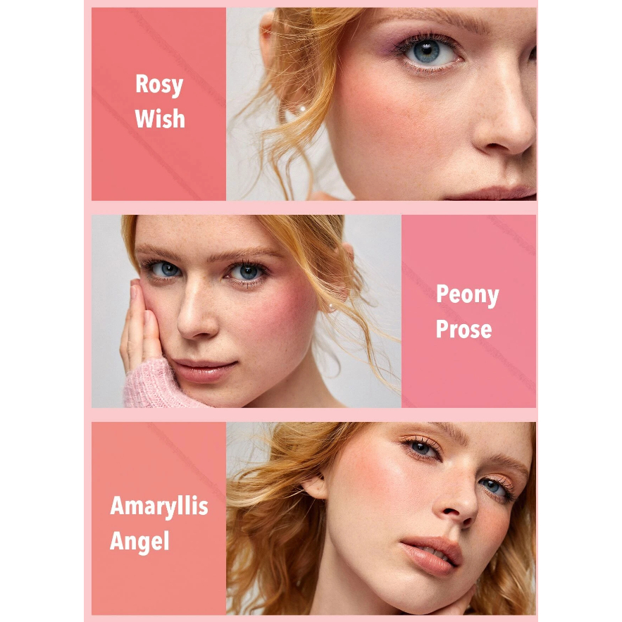 Phấn má hồng Sheglam, phấn má hồng 6 ô dạng nén màu hot trend