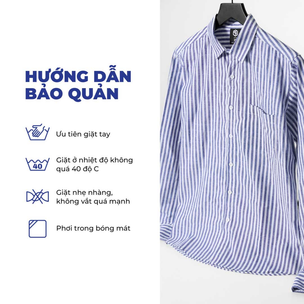 Áo sơ mi nam form rộng sọc xanh trắng unisex đi làm Oversize tay dài hàn quốc CATSA ASC346