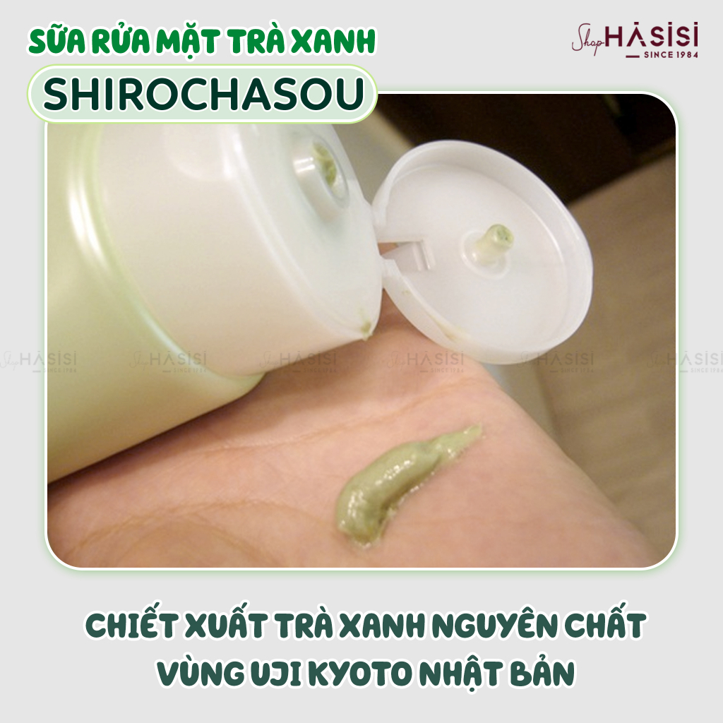 Sữa Rửa Mặt Trà Xanh Nhật ROHTO SHIROCHASOU GREEN TEA FOAM 120g