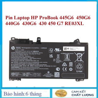 Pin laptop hp probook 445-g6 450-g6 440-g6 430-g6 430 450 g7 re03xl