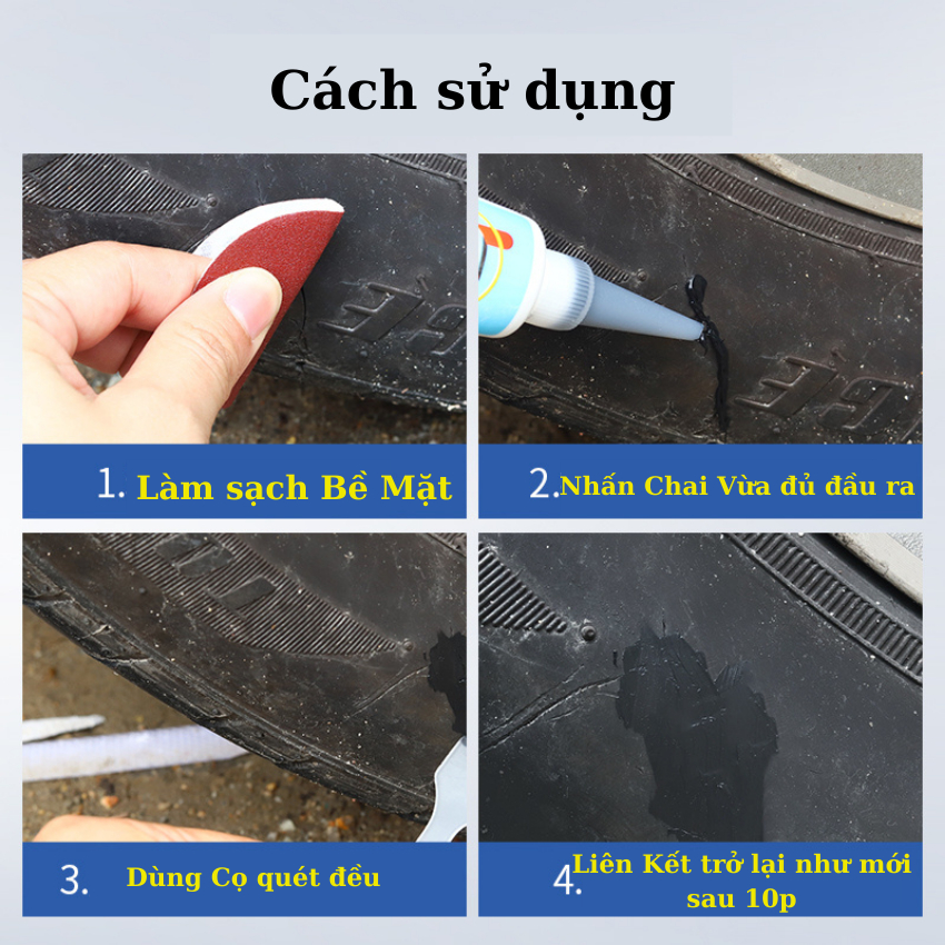 Keo dán,Vá lốp ô tô, xe máy bền chắc như mới, keo sửa chữa vết nứt lốp chuyên dụng độ đàn hồi cao - Bền Bỉ,Siêu Dính