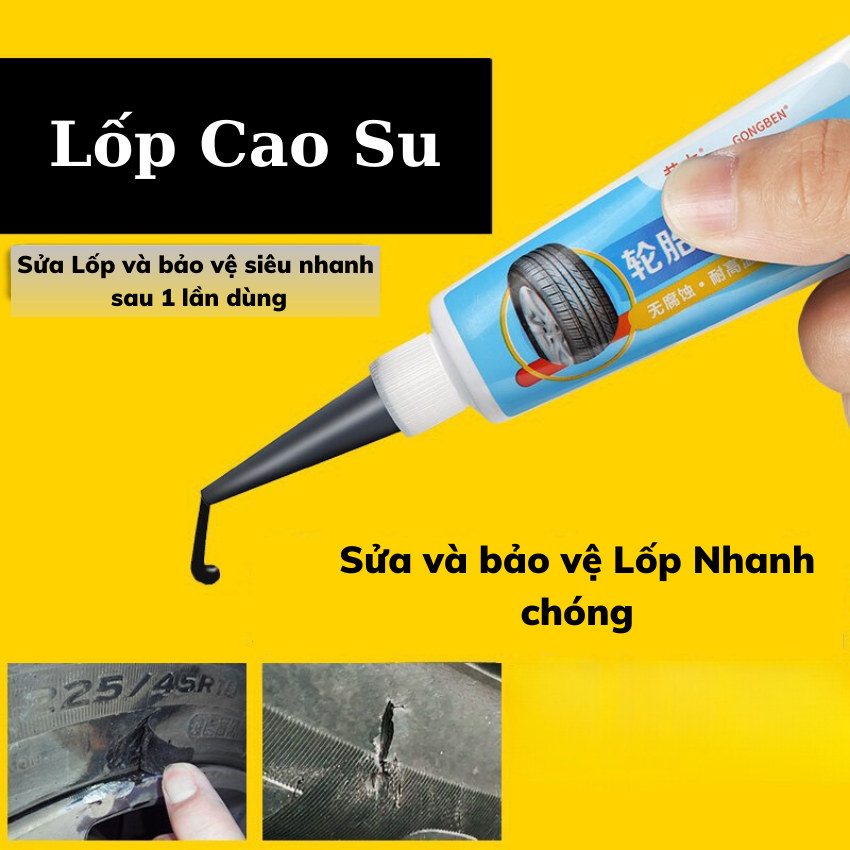 Keo dán,Vá lốp ô tô, xe máy bền chắc như mới, keo sửa chữa vết nứt lốp chuyên dụng độ đàn hồi cao - Bền Bỉ,Siêu Dính