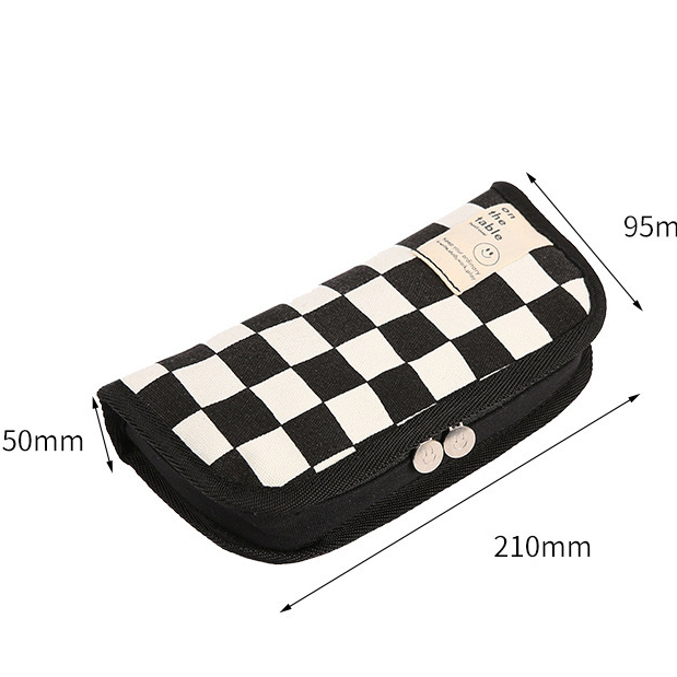 Hộp Bút Túi Bút Đen Vải Canvas Size Lớn Túi Đựng Văn Phòng Phẩm