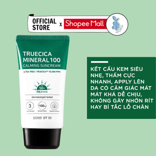Kem Chống Nắng Dành Cho Da Dầu Mụn, Nhạy Cảm Some By Mi Trucica Mineral Calming Tone Up Suncream SPF50+/PA+++ 50ml