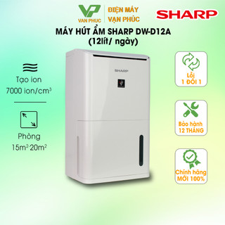 Máy hút ẩm Sharp DW-D12A công nghệ Plasmacluster ion diệt khuẩn - Chính hãng bảo hành 12 tháng
