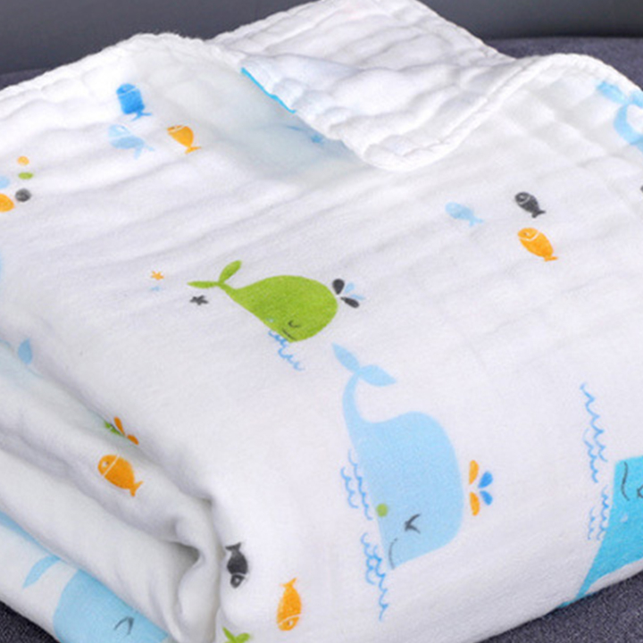 Khăn tắm sơ sinh - Khăn tắm cho bé sơ sinh 6 lớp mềm mại, mịn, an toàn cho da nhạy cảm (chăn quấn cho bé sơ sinh)