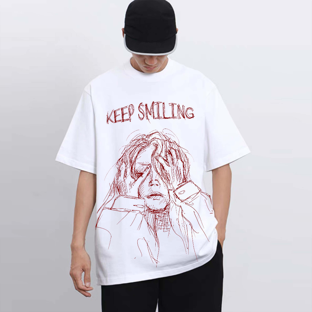 Áo thun Local Brand KEEP SMILING MẪU NAM- shop Hogotoclub - nam nữ unisez 100% cotton from rộng oversize