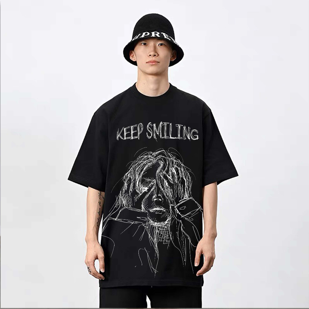 Áo thun Local Brand KEEP SMILING MẪU NAM- shop Hogotoclub - nam nữ unisez 100% cotton from rộng oversize