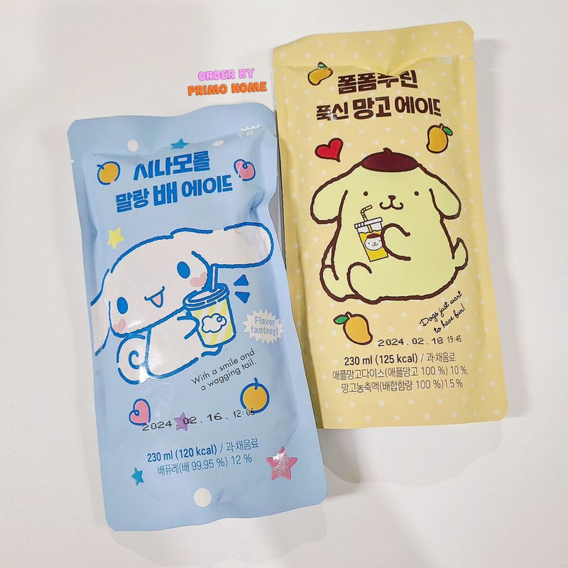 Nước đóng gói SANRIO túi 230ML