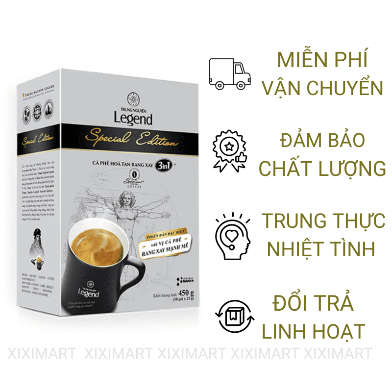 Cà phê hòa tan Special Edition Trung Nguyên Legend 3in1 – hộp 18 gói Xiximart