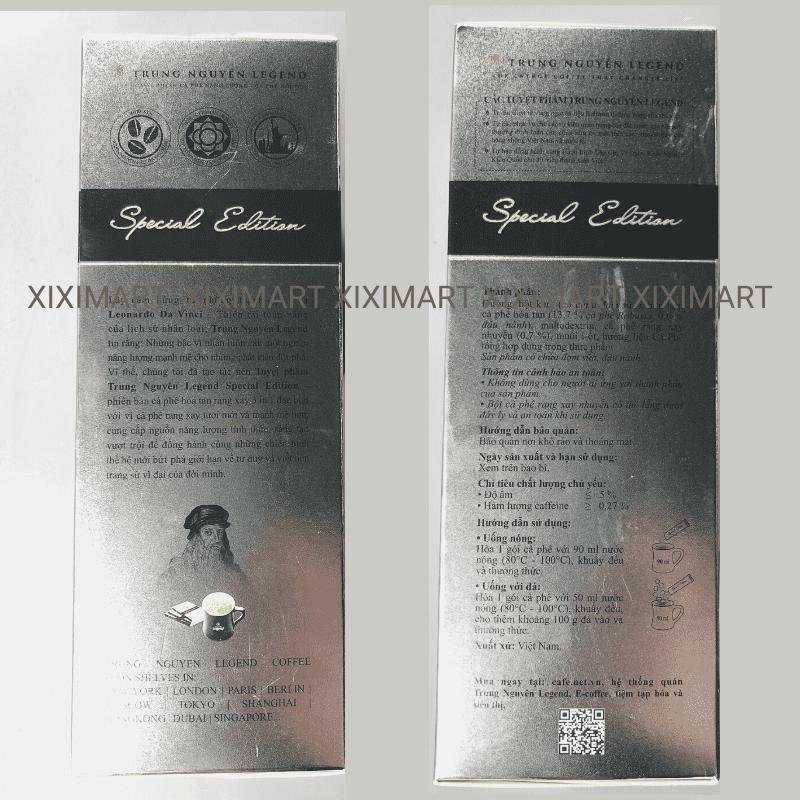 Cà phê hòa tan Special Edition Trung Nguyên Legend 3in1 – hộp 18 gói Xiximart