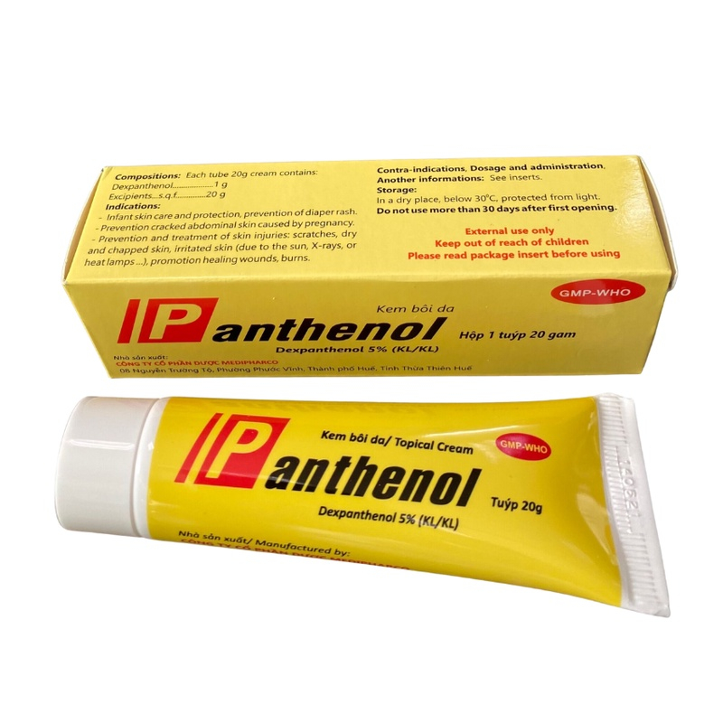 Kem bôi bỏng, cháy nắng...Panthenol 5%  20g