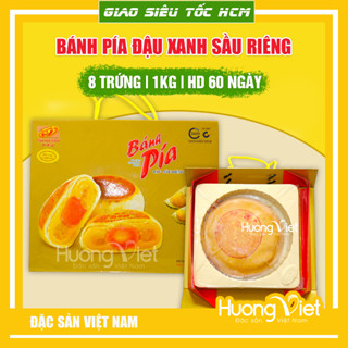 Bánh pía 8 trứng đậu xanh sầu riêng Tân Huê Viên 1Kg, bánh pía siêu to chỉ san xuất mùa trung thu
