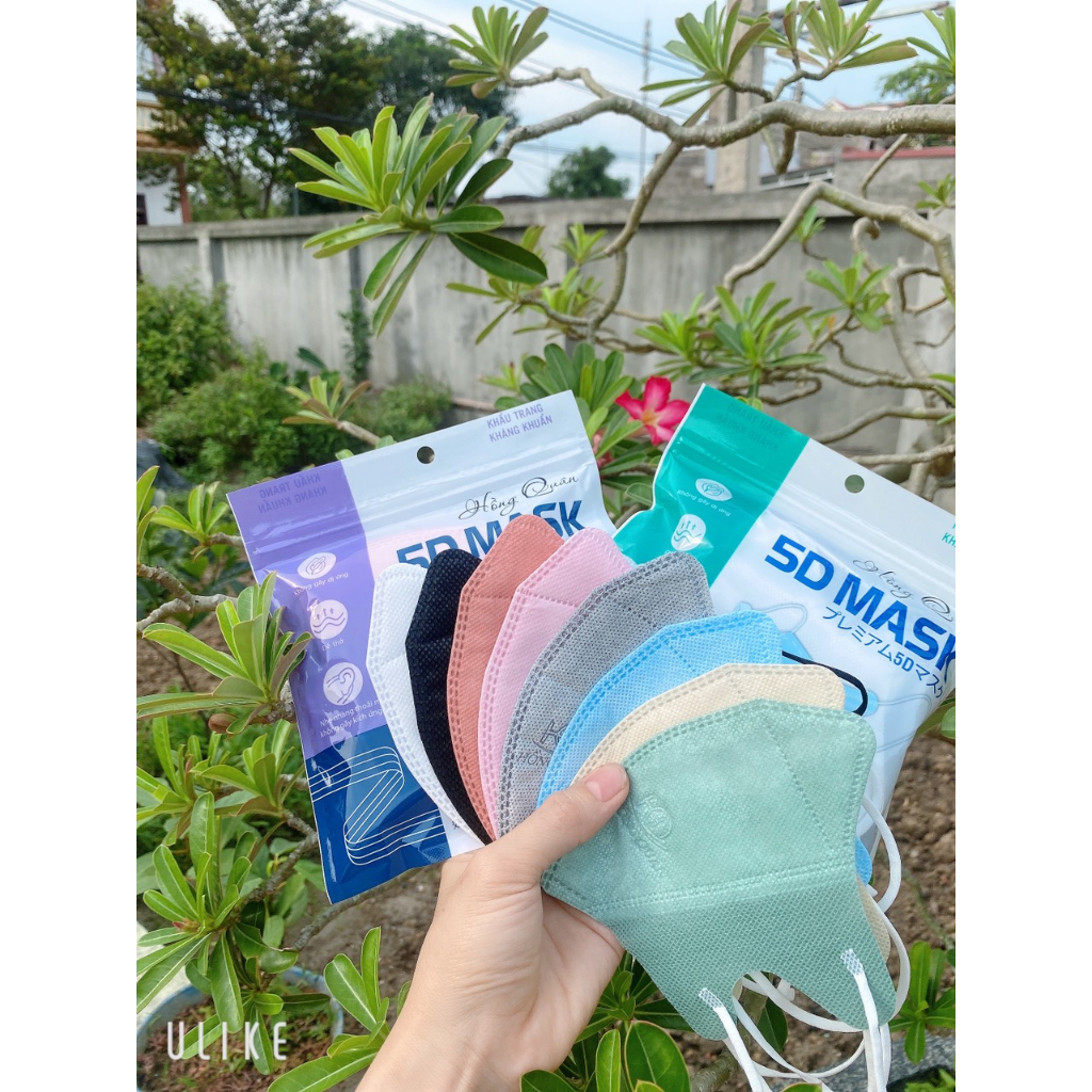 Khẩu trang 5d Hồng Quân mask