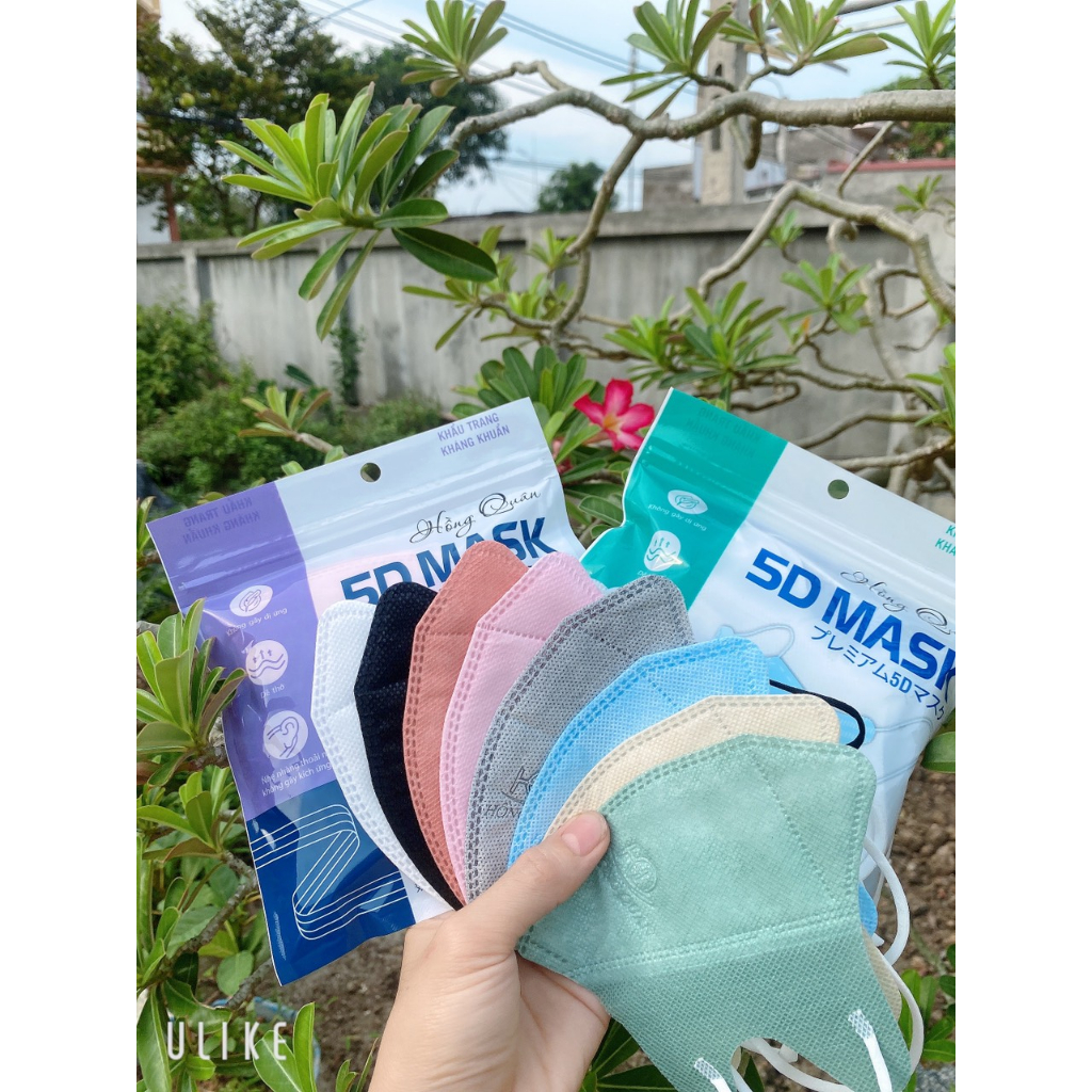 Khẩu trang 5d Hồng Quân mask