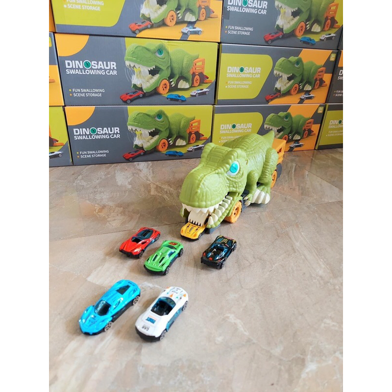 Đồ chơi khủng long nuốt ô tô