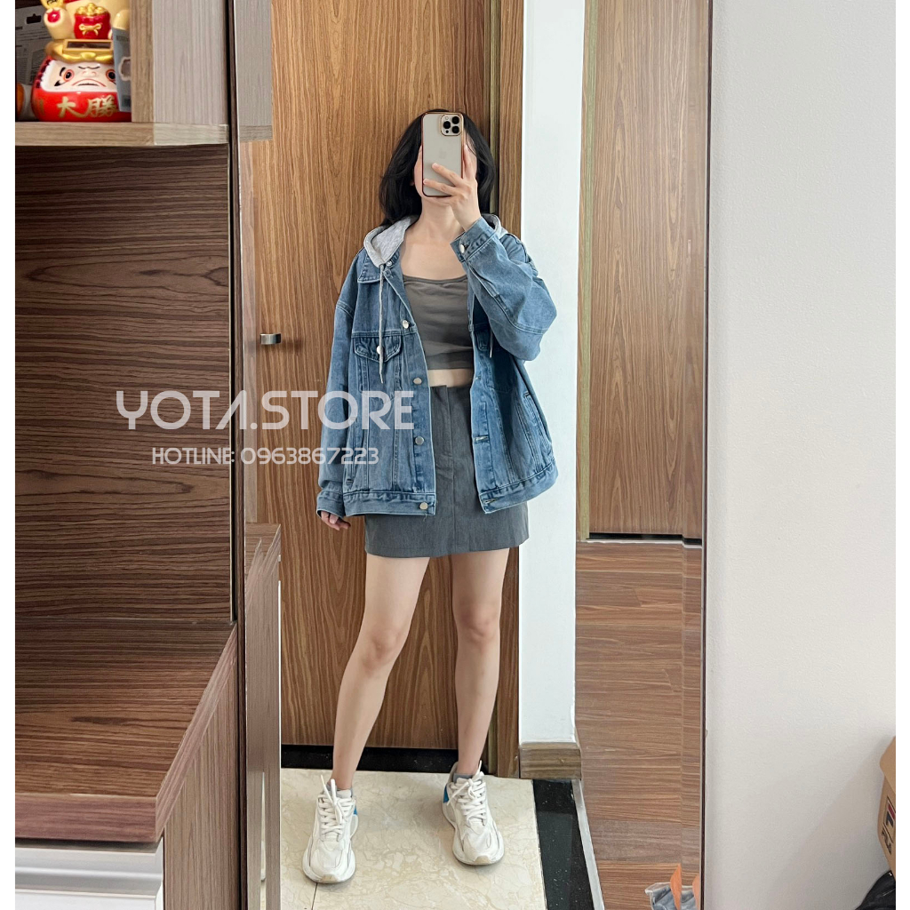 Áo khoác jeans mũ - G023