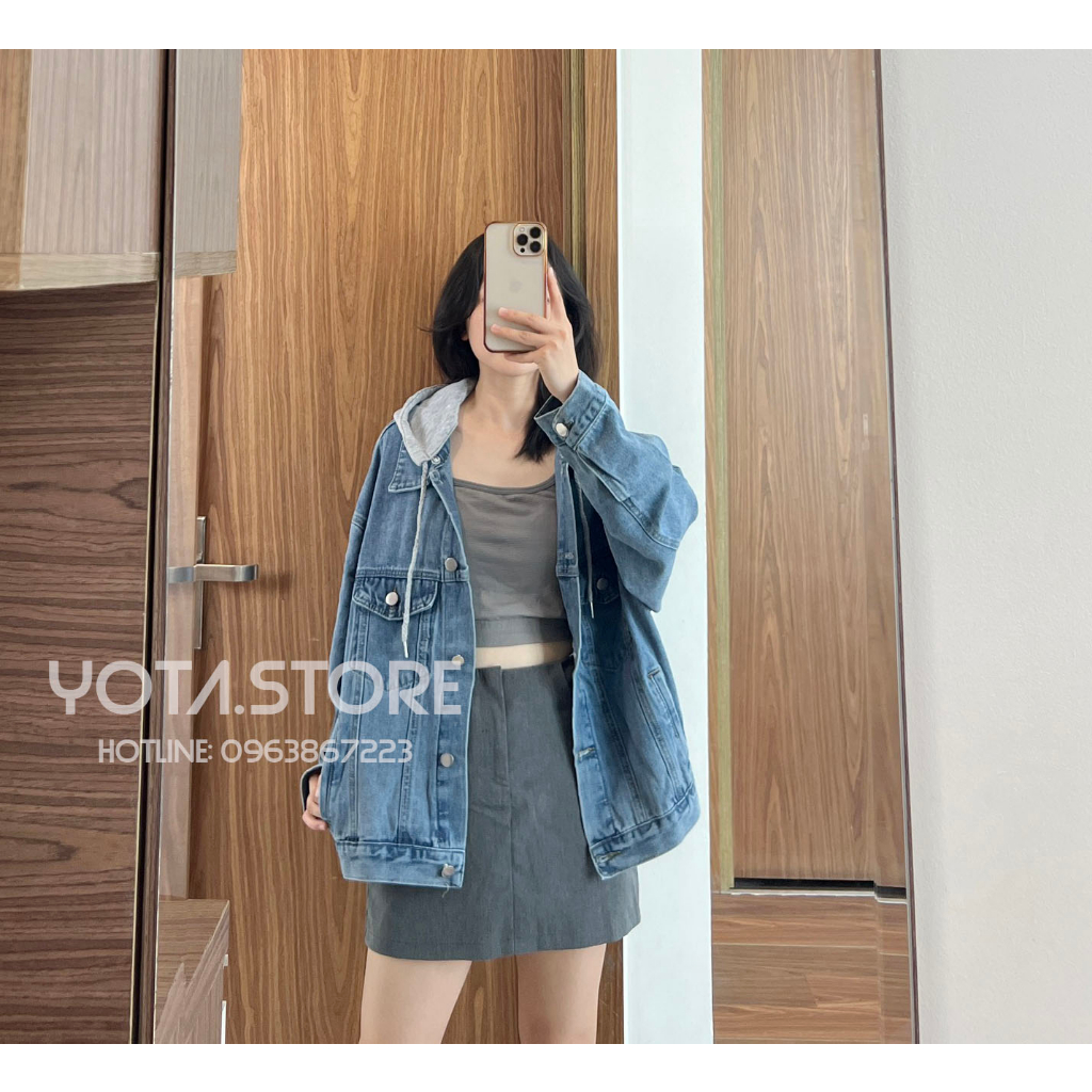Áo khoác jeans mũ - G023