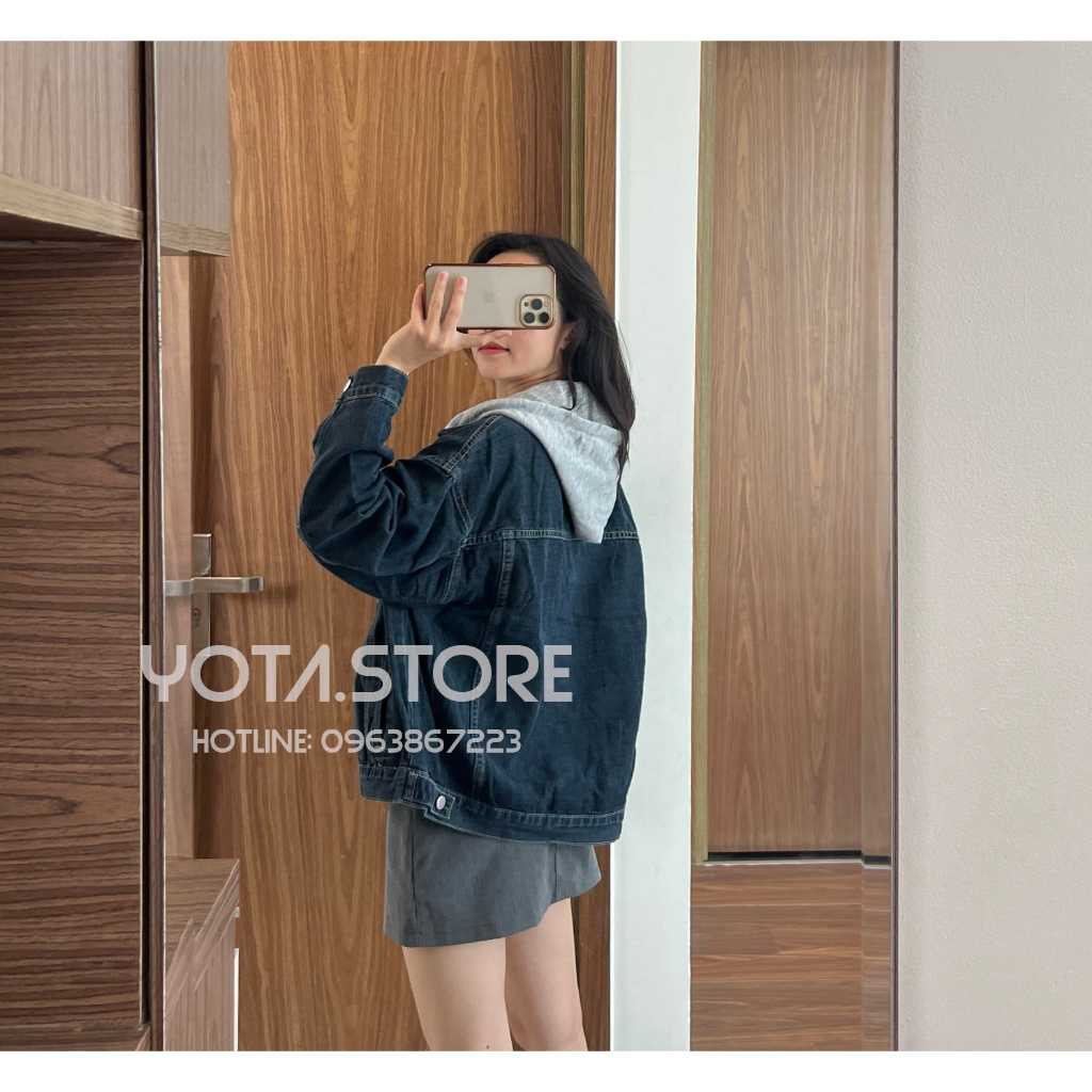 Áo khoác jeans mũ - G023