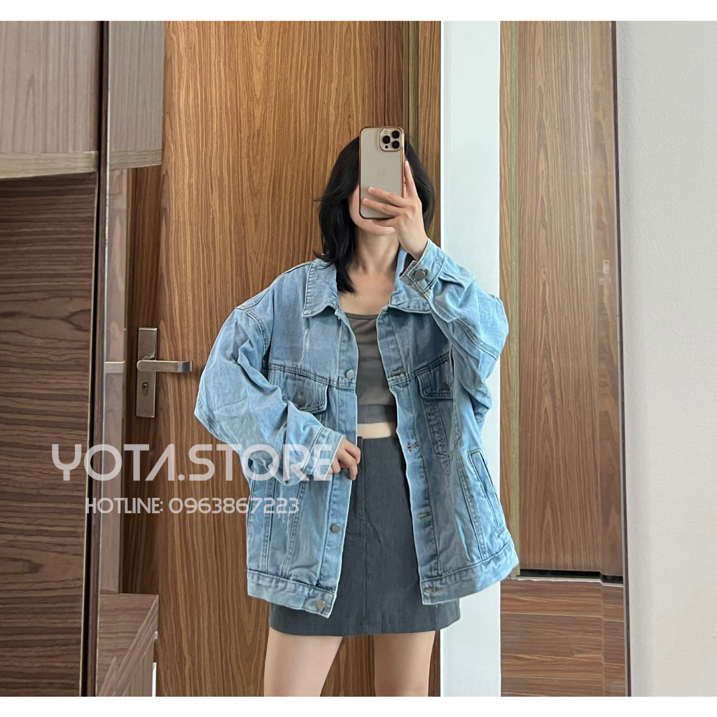 Áo khoác jeans thêu lưng - G024