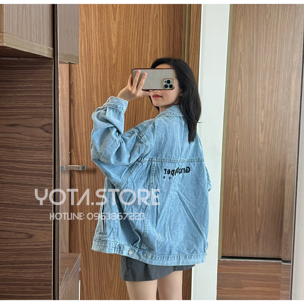 Áo khoác jeans thêu lưng - G024