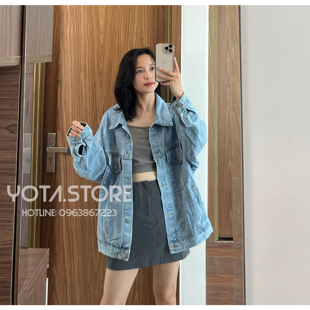 Áo khoác jeans thêu lưng - G024